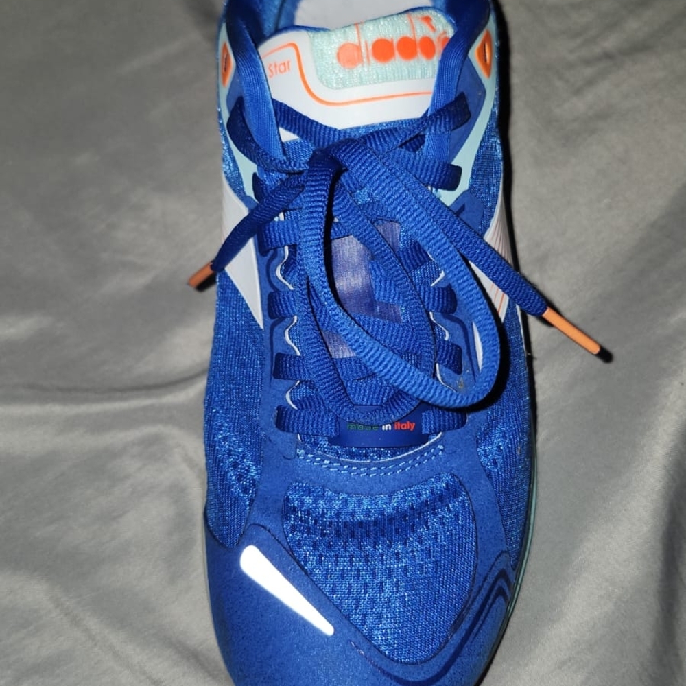 Diadora Women's Blue and Orange Athletic Shoes - Picture 5 of 5